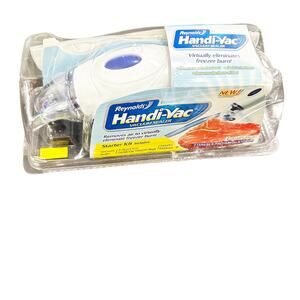 Reynolds Handi-Vac Starter Kit Vacuum Sealer w/ Freezer Bags Portable Handheld